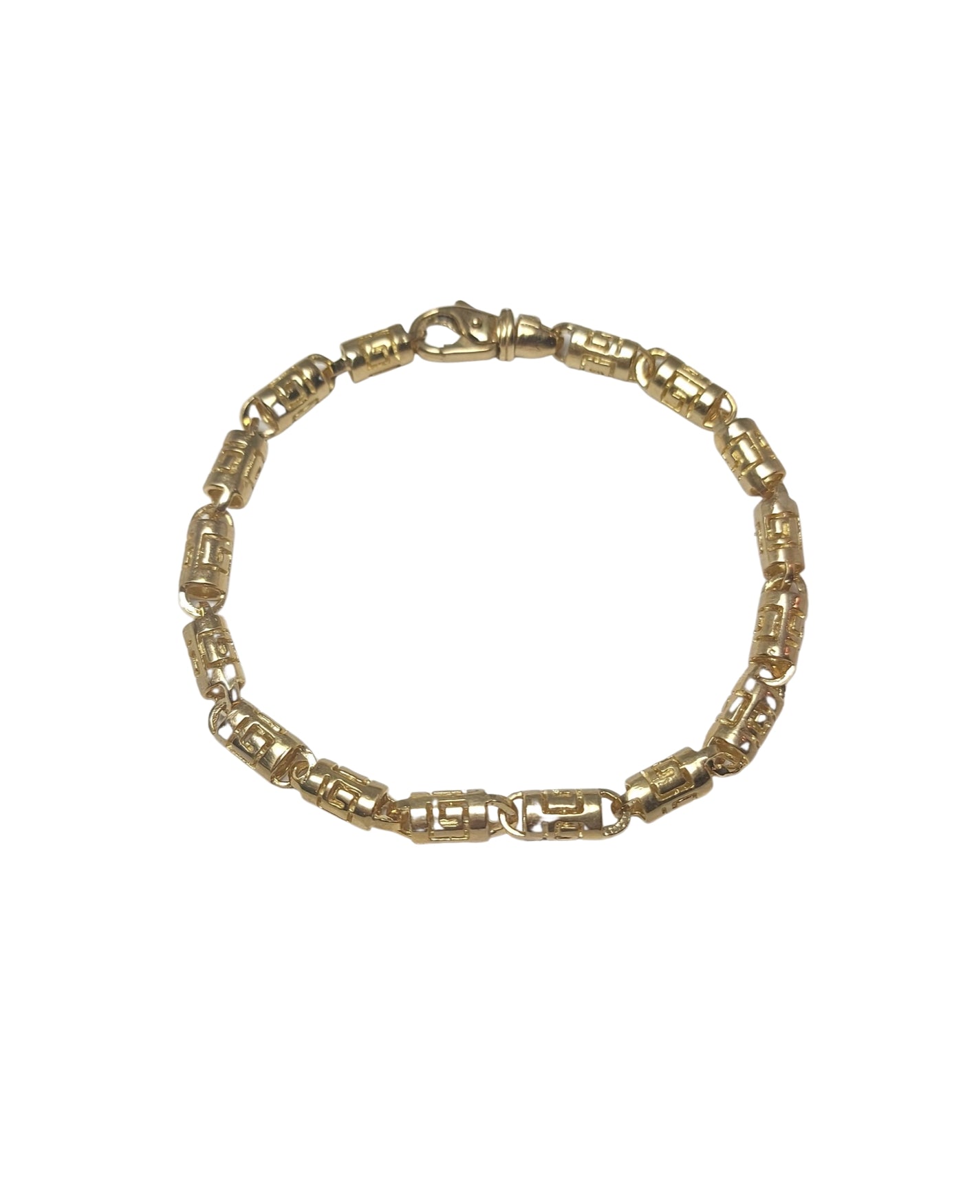 Men's gold bracelet with Greek design