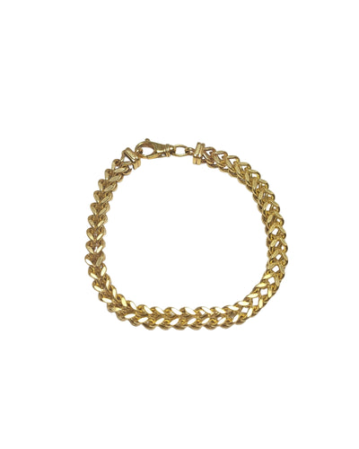 Men's Franco gold bracelet with diamond cut